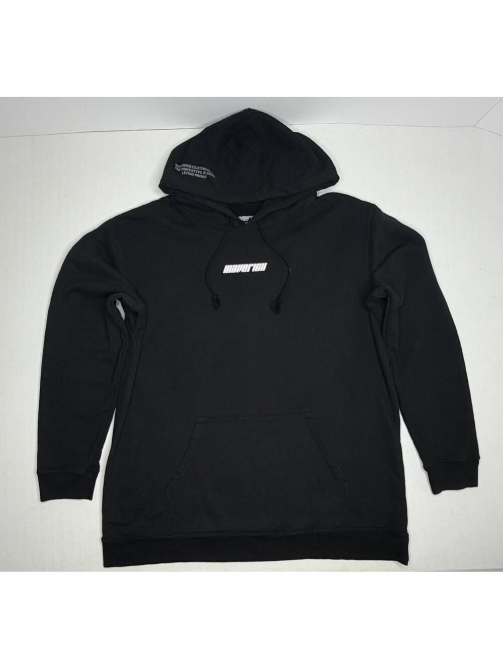 Logan Paul Maverick 2XL Black Heavy 100% Cotton Logo Hoodie